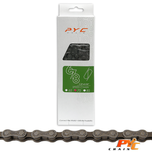 440307.02 P.Y.C. Fietsketting 7 speed 1/2 x 3/32 Inch - 116L - 7.3 mm