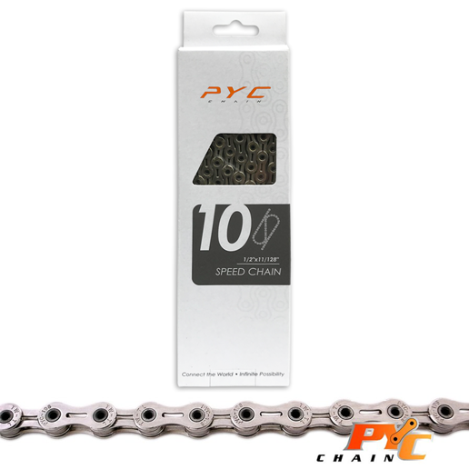440310.01 P.Y.C. Fahrradkette 10-fach 1/2 x 11/128 Inch - 116L - 5.7 mm