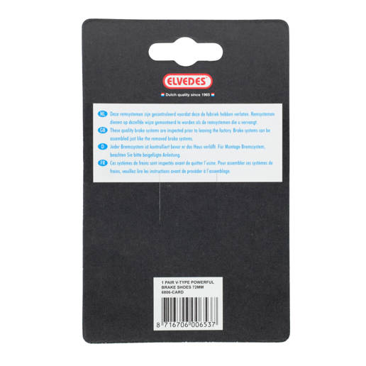 74.6806-CARD ELVEDES V-brake Bremsschuhe 72 mm Set 72 mm