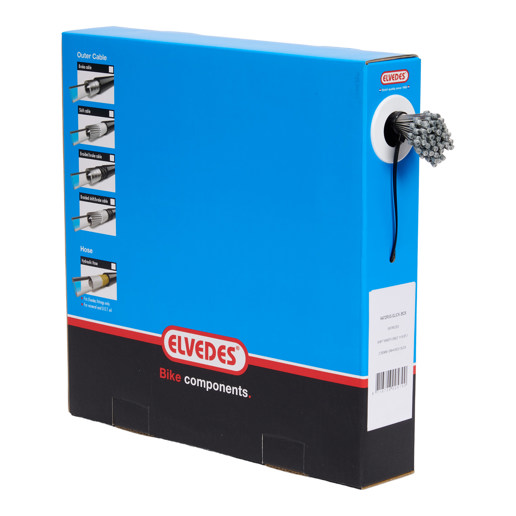 74.6472RVS-SLICK-BOX ELVEDES Schakel binnenkabel Slick RVS 2250 mm ø 1,1 mm (100x) 1 x 19 ø 1,1 x 2250 / ø 4 x 4 mm