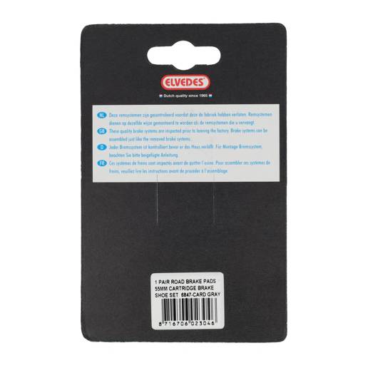 74.6847-CARD ELVEDES Aluminium cartridge remblokken race 55 mm set  55 mm