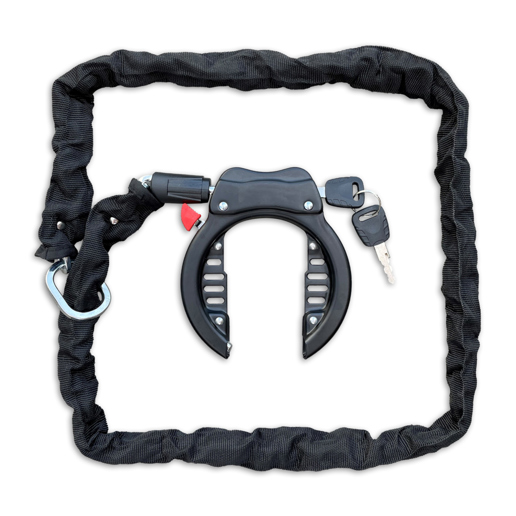 410730.CH100 LYNX Frame lock with chain 100 cm x 5.3 mm