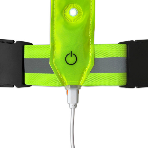 429005.BLA LYNX Reflectie LED sport vest USB