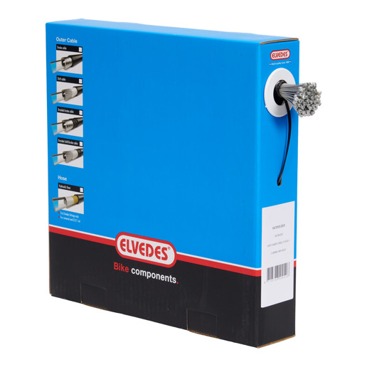 74.6472RVS-BOX ELVEDES Schaltzug innen Edelstahl 2250 mm ø 1,1 mm (100x) 1 x 19 ø 1,1 x 2250 / ø 4 x 4 mm