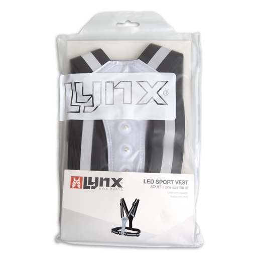 429005.BLA LYNX Reflectie LED sport vest USB