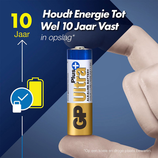 430916 GP Ultra Plus Alkaline AA-batterijen 4PK