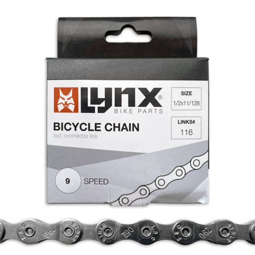 440411 LYNX Fietsketting 9 speed 1/2 x 11/128 Inch - 116L - 6.3 mm