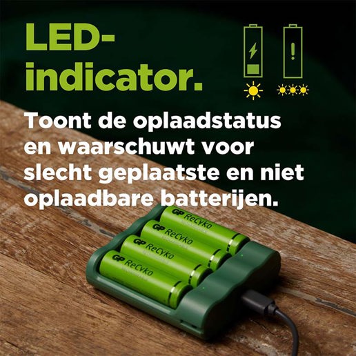 430918 GP USB-Ladegerät + 4 x AA Batterien 2100mAh NiMH