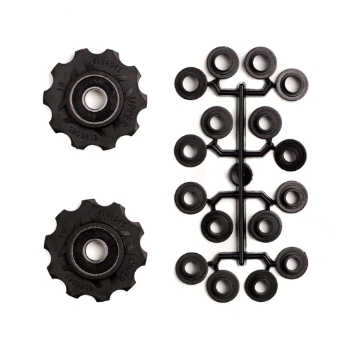 74.CP2017231 ELVEDES Pulley wheels 2 × 10 teeth with sealed bearings set