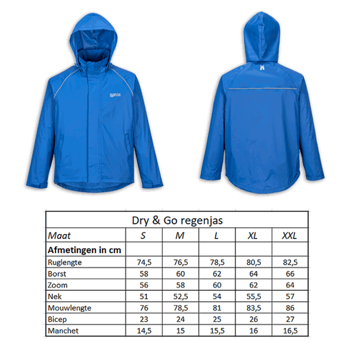 610915.10.S LYNX Rain jacket Dry & Go S 74.5 x 58 x 56 cm
