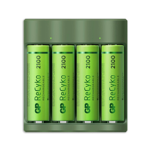 430918 GP USB-Ladegerät + 4 x AA Batterien 2100mAh NiMH