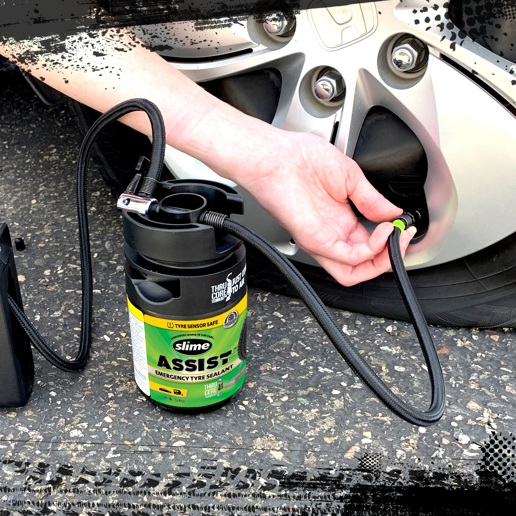 40P.050188 SLIME Slime Assist noodafdichtmiddel voor banden 450 ml / navulling Smart Repair Plus set 9 x 9 x 16.5 cm